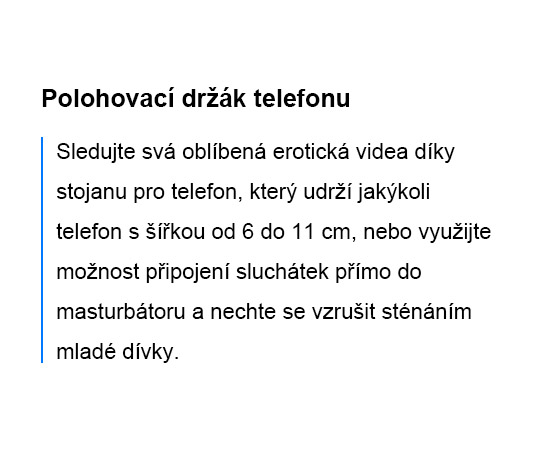Popis držáku telefonu
