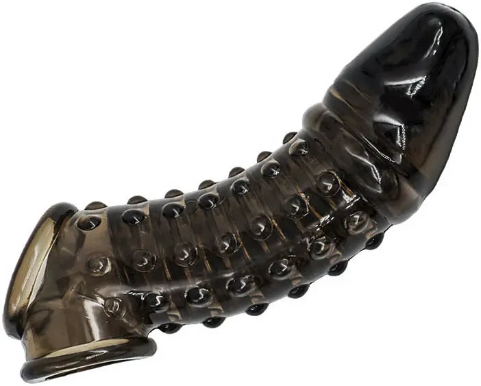 Stimulační návlek na penis a varlata s výstupky