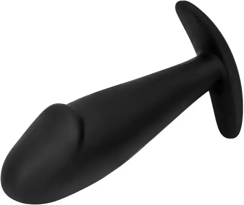 Silikonový anální kolík ve tvaru penisu - M