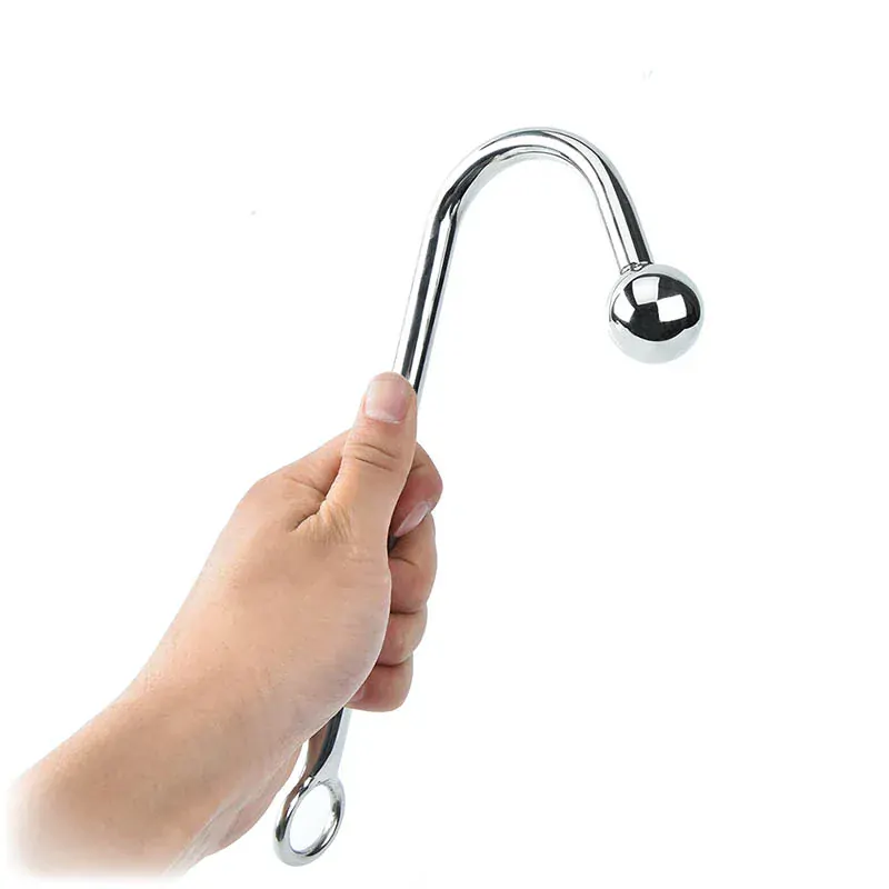 Kovový anální hák s kuličkou
