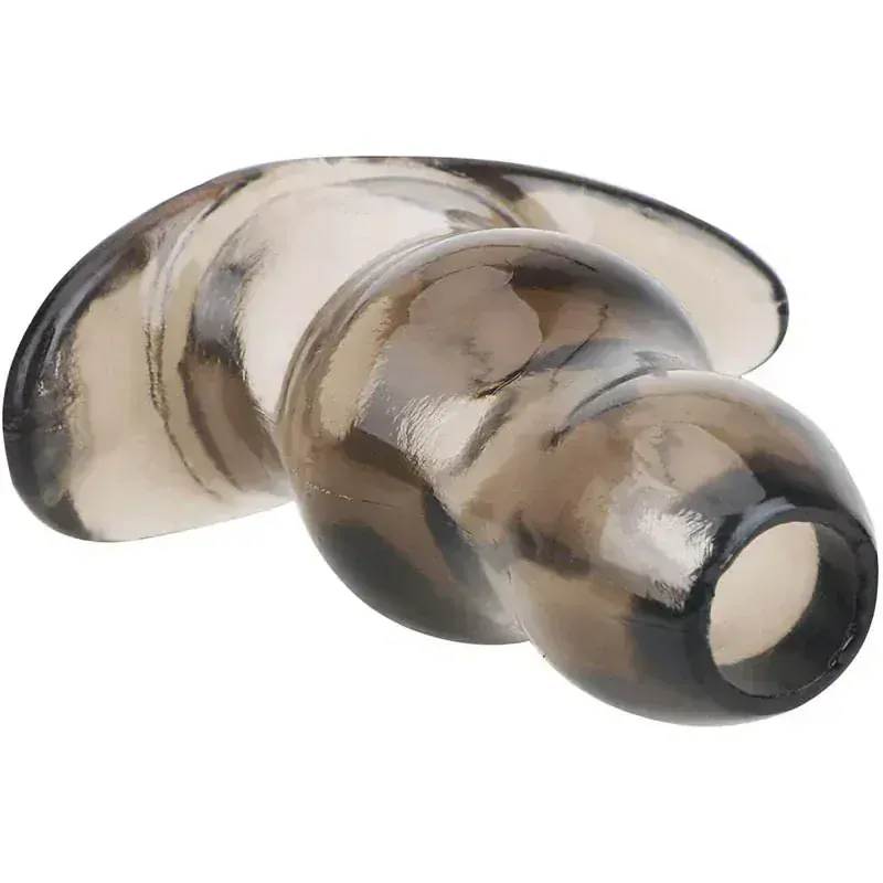 Průhledný anální kolík s tunelem - L