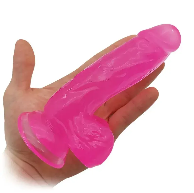 Malé růžové dildo s přísavkou - 15 cm