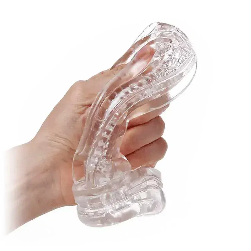 Gelový masturbátor pro muže se stimulačními výstupky