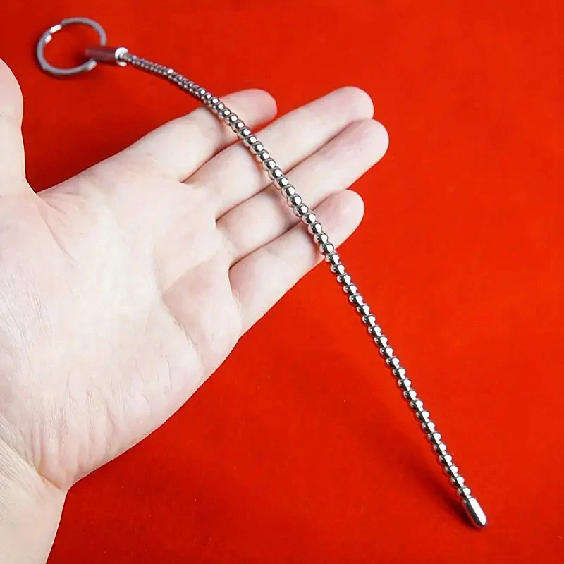 Ohebný kovový dilatátor penisu s kroužkem - 5 mm