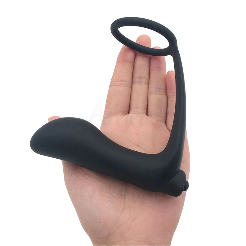 Pánský vibrátor na prostatu s erekčním kroužkem
