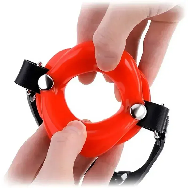 Silikonový roubík s ústy pro deepthroat