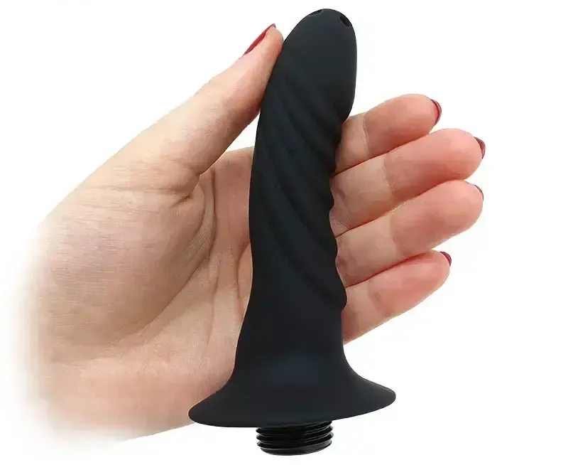 Silikonová anální sprcha ve tvaru penisu