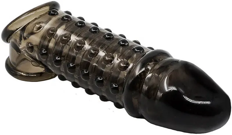 Stimulační návlek na penis a varlata s výstupky