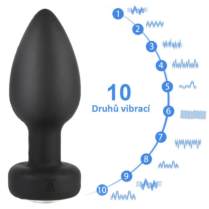 Vibrační anální kolík SuperLove Butt Plug