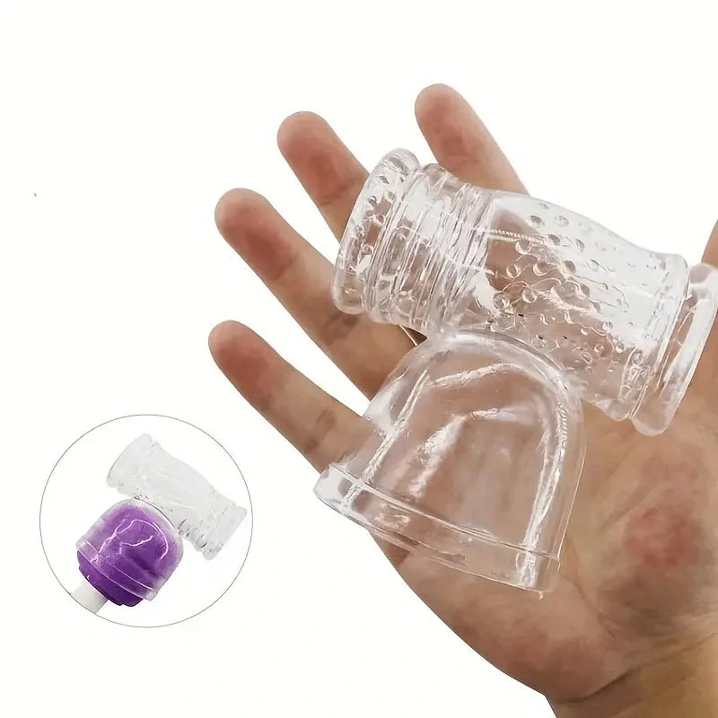 Oboustranný nástavec na vibrační hlavici pro stimulaci penisu Wand Cock Stroker