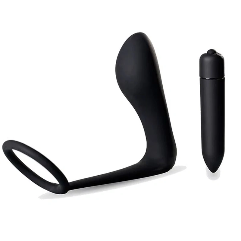 Pánský vibrátor na prostatu s erekčním kroužkem