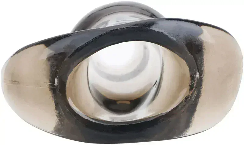 Průhledný anální kolík s tunelem - L