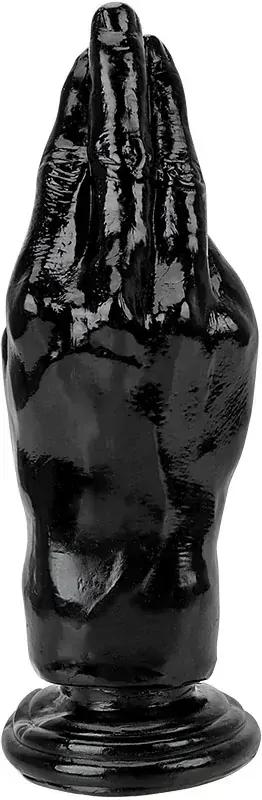 Černá ruka na fisting s přísavkou - 22 cm
