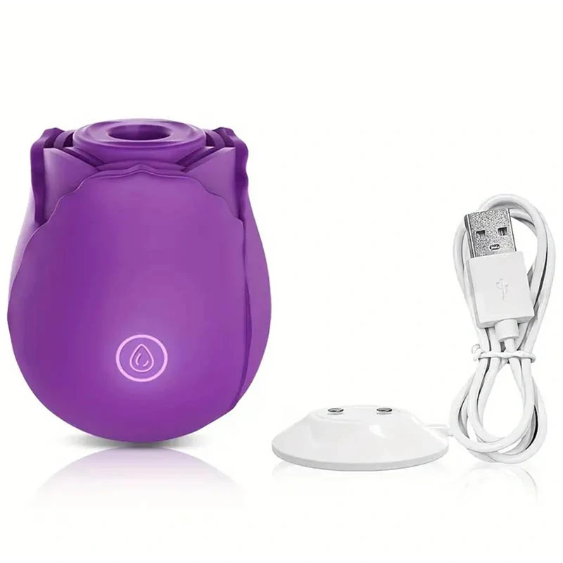 Rose Clitoral Sucking Vibrator - fialová