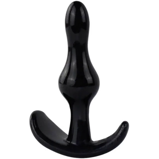 Měkký a ohebný anální kolík s kuličkou uprostřed - S