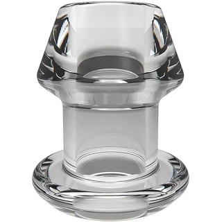 Průhledný anální kolík s tunelem - XL