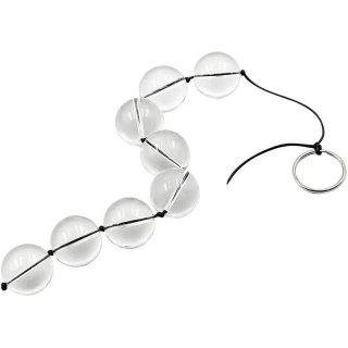 Skleněné anální korále na šňůrce