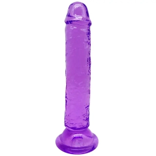Malé fialové dildo s přísavkou - 15 cm