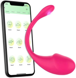 Erotické vibrační vajíčko ovládané mobilní aplikací Love Spouse Pro