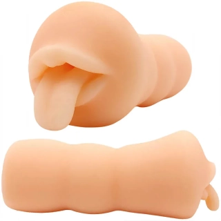Masturbátor pro muže s ústy a jazýčkem pro orální sex