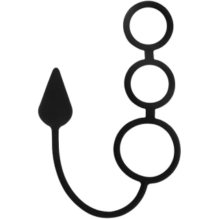 Anální kolík se třemi erekčními kroužky