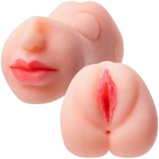 Oboustranný masturbátor pro muže 3v1 - umělá vagína, anál a orál