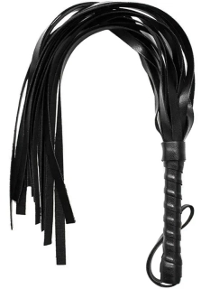 Černý kožený bičík