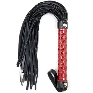 Kožený bičík se zdobenou rukojetí