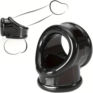 Erekční kroužek na penis s návlekem na varlata