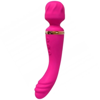 Oboustranná masážní hlavice Dual Orgasm Wand Vibrator - růžová