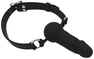 Silikonový roubík s krátkým dildem