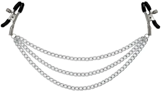 Svorky na bradavky spojené třemi řetízky